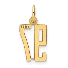 14k Small Elongated Number 97 Charm