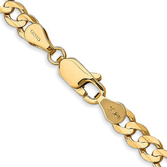 14K 28 inch 4.5mm Concave Open Figaro with Lobster Clasp Chain