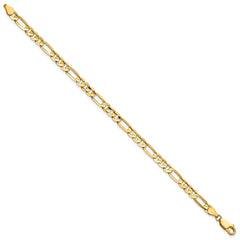 14k 4.5mm Concave Open Figaro Chain