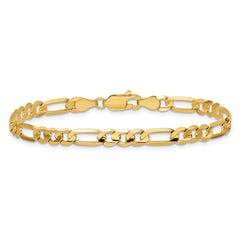 14k 4.5mm Concave Open Figaro Chain