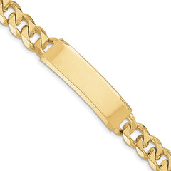14k Hand-polished Curb Link ID Bracelet (Per Inch) - 3