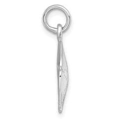 Sterling Silver Rhodium-plated Polished Sand Dollar Pendant - 2