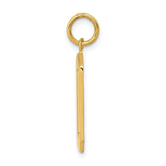 14k Large Polished Number 0 Charm