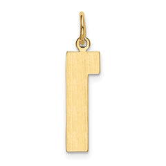 14k Large Polished Number 1 Charm