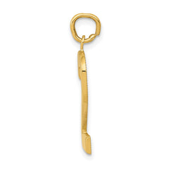 14k Large Polished Number 2 Charm