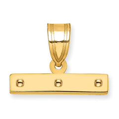 14k Casted Large Polished Top Pendant