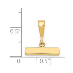 14k Casted Large Polished Top Pendant