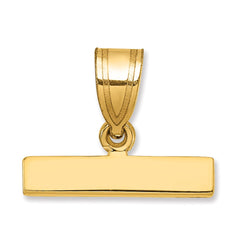 14k Casted Large Polished Top Pendant