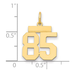 14k Small Polished Number 85 Charm