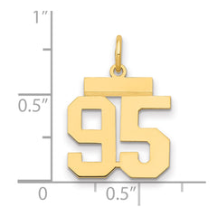 14k Small Polished Number 95 Charm - 2