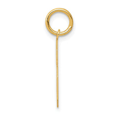 14k Medium Satin Number 6 Charm