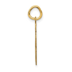 14k Small Satin Number 48 Charm