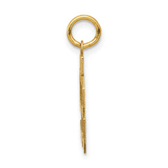 14k Small Satin Number 58 Charm