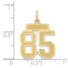 14k Small Satin Number 85 Charm
