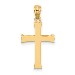 14k Satin Cross Charm