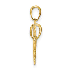 14K Polished 2 Piece Break Apart HE WHO HOLDS THE KEY Charms - 3