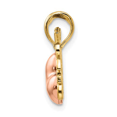 14k Two-tone w/White Rhod BIG SIS-LIL SIS Break-a-part Pendant