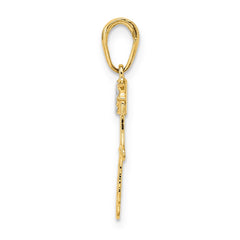 14k & White Rhodium D/C Evil Eye Hamsa Pendant - 2