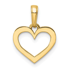 14k and White Rhodium Diamond-cut Heart Pendant - 2