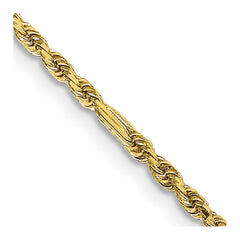 14K 24 inch 1.8mm Diamond-cut Milano Rope with Lobster Clasp Chain