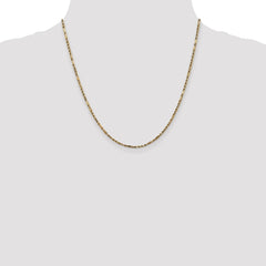 14K 20 inch 2.25mm Diamond-cut Milano Rope with Lobster Clasp Chain