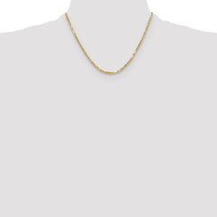 14k 2.75mm D/C Milano Rope Chain - 2