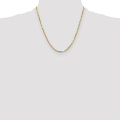14k 2.75mm D/C Milano Rope Chain - 6