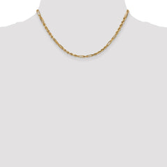 14K 16 inch 3mm Diamond-cut Milano Rope with Lobster Clasp Chain