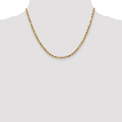 14K 18 inch 3mm Diamond-cut Milano Rope with Lobster Clasp Chain