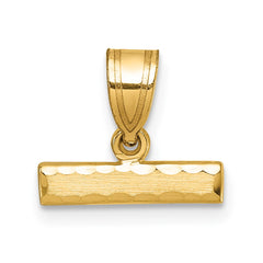 14k Medium Diamond-cut Top Charm