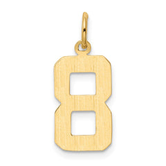 14k Medium Polished Number 8 Charm - 2