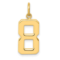 14k Medium Polished Number 8 Charm - 2