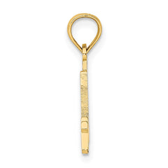 14k Polished Number 4 Pendant - 2