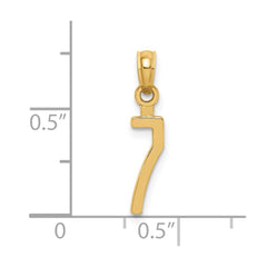 14k Polished Number 7 Pendant - 2