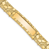 14k Polished Solid 12.0mm Nugget 36x12mm Plate 7 inch ID Bracelet