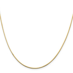 14K 18 inch 1mm Octagonal Snake with Lobster Clasp Chain