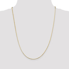 14K 24 inch 1mm Octagonal Snake with Lobster Clasp Chain