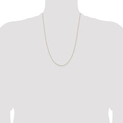 14K 24 inch .5mm Box with Spring Ring Clasp Chain