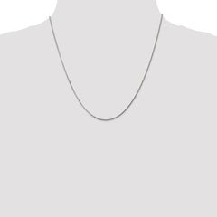 14K White Gold 20 inch 1.4mm Curb with Spring Ring Clasp Pendant Chain