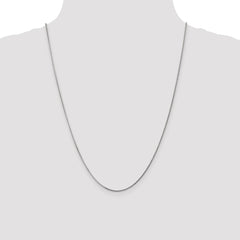 14K White Gold 24 inch 1.4mm Curb with Spring Ring Clasp Pendant Chain