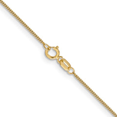 14K 18 inch .9mm Curb with Spring Ring Clasp Pendant Chain