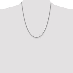14K White Gold 22 inch 2.1mm Spiga with Lobster Clasp Chain