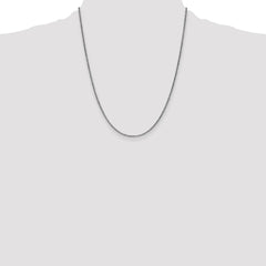 14K White Gold 22 inch 1.7mm Diamond-cut Spiga with Lobster Clasp Chain
