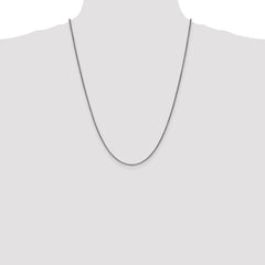 14K White Gold 24 inch 1.7mm Diamond-cut Spiga with Lobster Clasp Chain