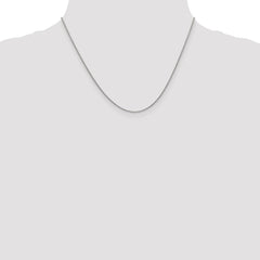 14K White Gold 18 inch 1.4mm Round Open Link Cable with Lobster Clasp Chain