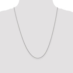 14K White Gold 24 inch 1.4mm Round Open Link Cable with Lobster Clasp Chain