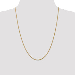 14K 24 inch 2.2mm Forzantine Cable with Lobster Clasp Chain