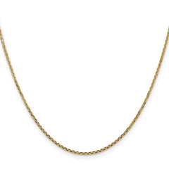 14K 16 inch 1.45mm Solid Diamond-cut Cable with Lobster Clasp Chain