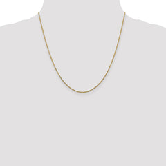 14K 20 inch 1.45mm Solid Diamond-cut Cable with Lobster Clasp Chain