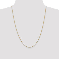 14K 24 inch 1.45mm Solid Diamond-cut Cable with Lobster Clasp Chain